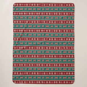 Ugly Christmas Sweater Knit Traditional Pattern 10 Sherpa Blanket