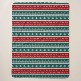 Ugly Christmas Sweater Knit Traditional Pattern 11 Sherpa Blanket