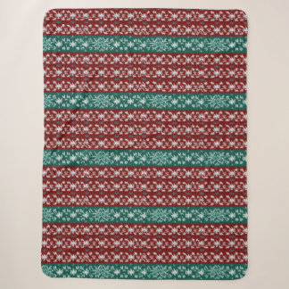 Ugly Christmas Sweater Knit Traditional Pattern 18 Sherpa Blanket