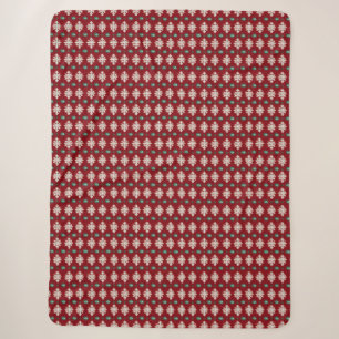 Ugly Christmas Sweater Knit Traditional Pattern 4 Sherpa Blanket