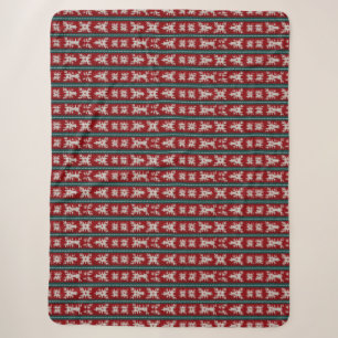 Ugly Christmas Sweater Knit Traditional Pattern 5 Sherpa Blanket