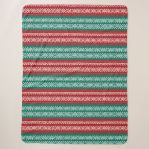 Ugly Christmas Sweater Knit Traditional Pattern 8 Sherpa Blanket