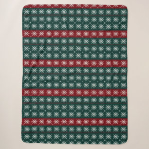 Ugly Christmas Sweater Knit Traditional Pattern 9 Sherpa Blanket