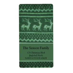 Ugly Christmas Sweater label