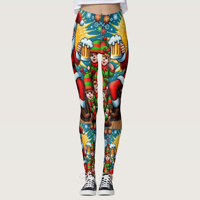 Ugly Christmas Sweater Leggings (Front)