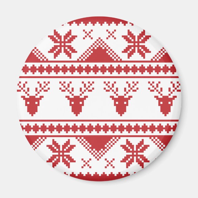 ugly christmas sweater magnet (Front)