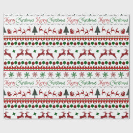 Ugly Christmas Sweater Merry Christmas Wrapping Paper