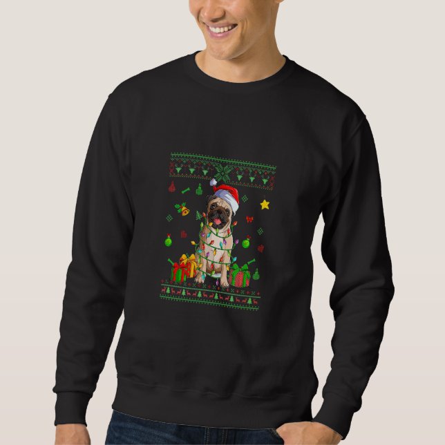 Ugly Christmas Sweater Merry Pugmas Pug Dog (Front)