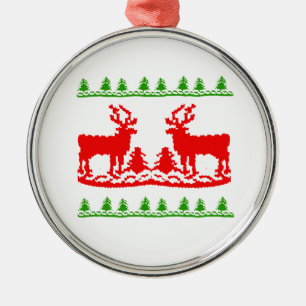 Ugly Christmas Sweater Metal Ornament