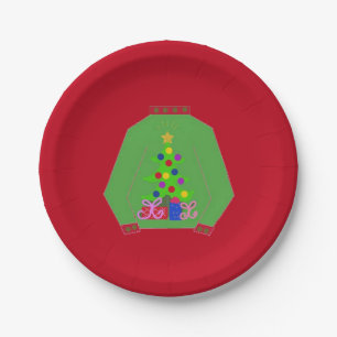 Ugly Christmas Sweater Paper Plate