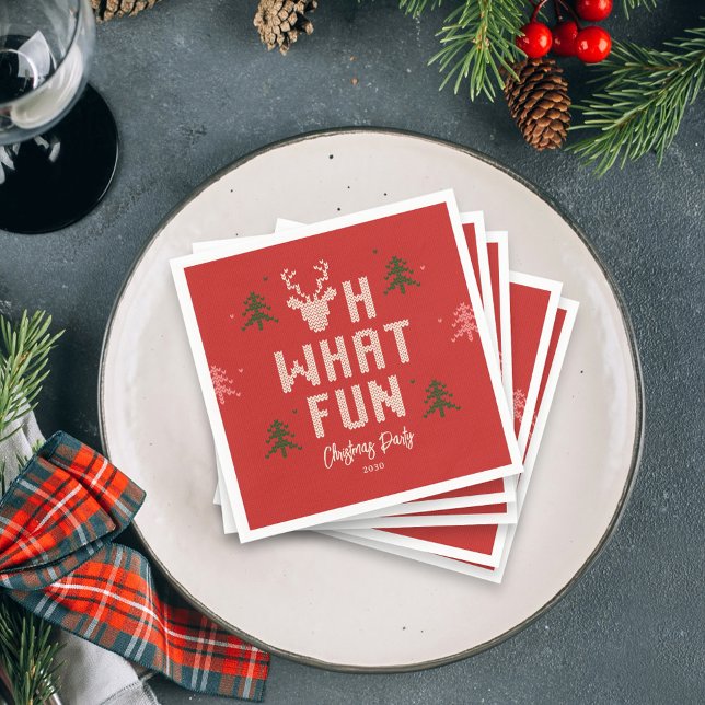 Ugly Christmas Sweater Party Holiday Party Napkins (Creator Uploaded)