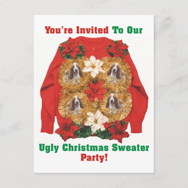 Ugly Christmas Sweater Party Invitation (Front)