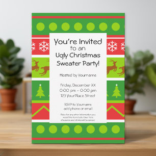 Ugly Christmas Sweater Party Invitation
