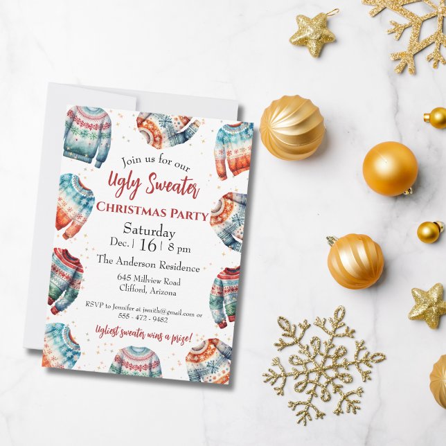 Ugly Christmas Sweater Party Invitation (Creator Uploaded)