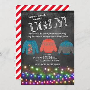 Ugly Christmas Sweater Party Invitation