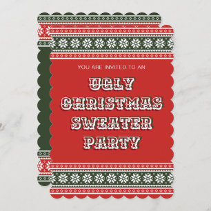 Ugly Christmas Sweater party invitations