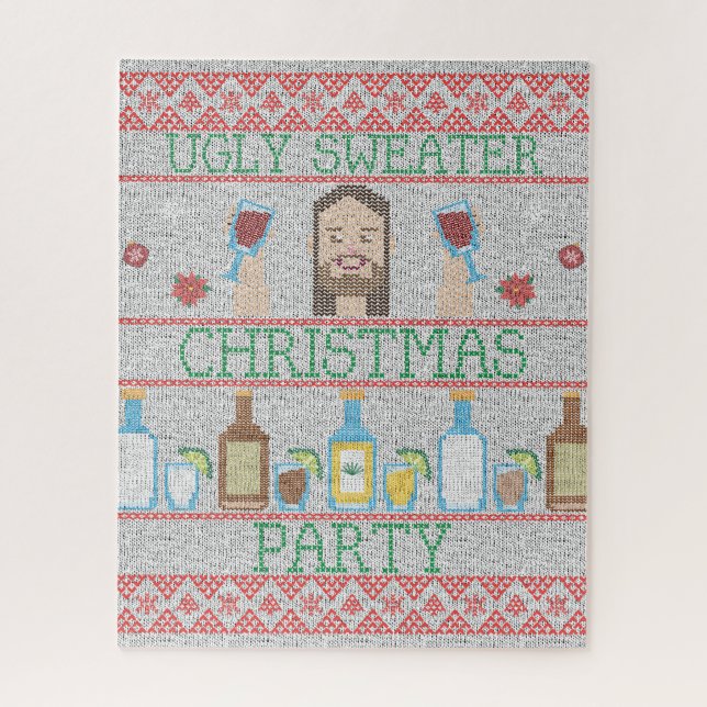 Ugly Christmas Sweater Party Jigsaw Puzzle (Vertical)