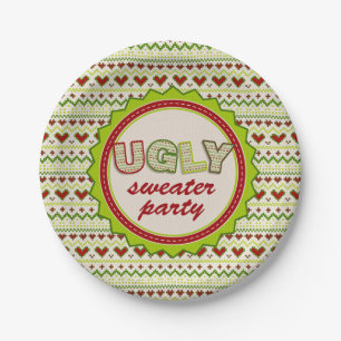 Ugly Christmas Sweater Party Paper Plates