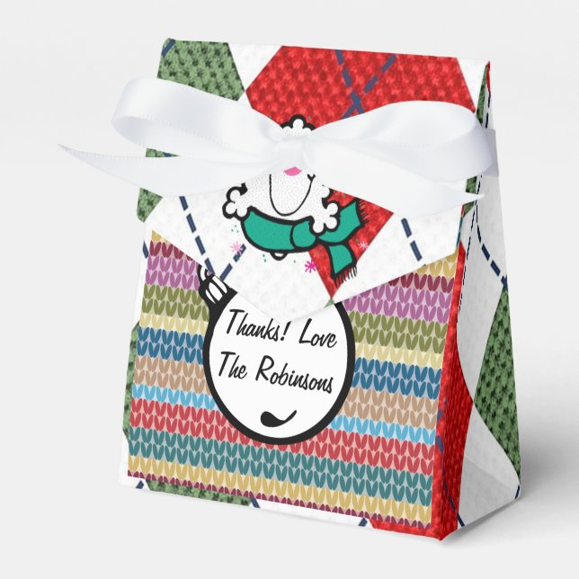 Ugly Christmas Sweater Party Personalised Favour Box (Front Side)