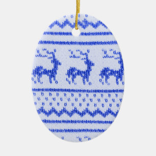 Ugly Christmas Sweater pattern Ceramic Tree Decoration
