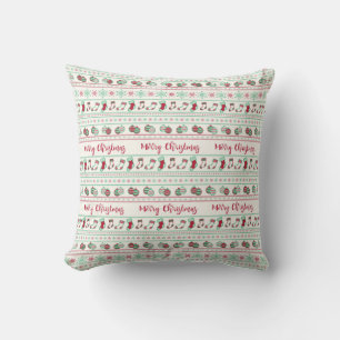 Ugly Christmas Sweater Pattern Cushion