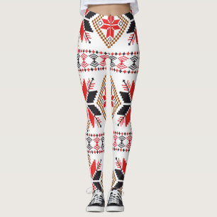 Ugly Christmas Sweater Pattern Leggings