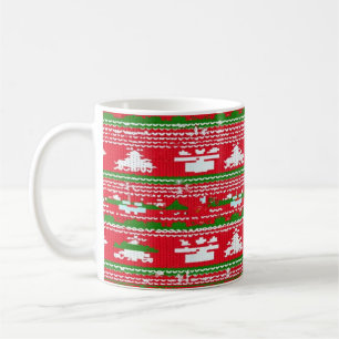 Ugly Christmas Sweater Pattern Mug 