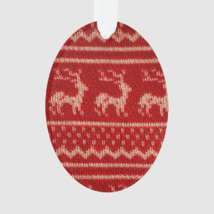 Ugly Christmas Sweater pattern Ornament