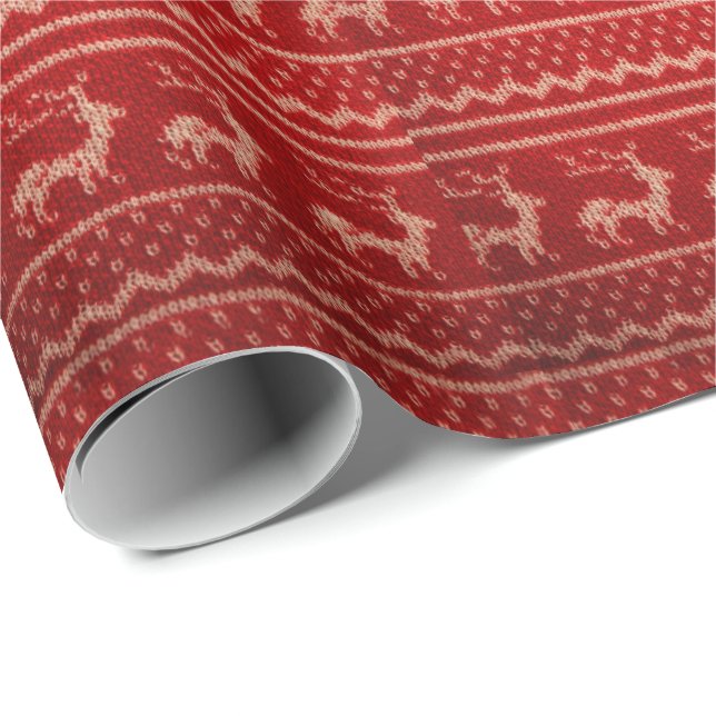 Ugly Christmas Sweater pattern Wrapping Paper (Roll Corner)