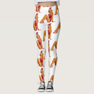 ugly christmas sweater pin up leggings