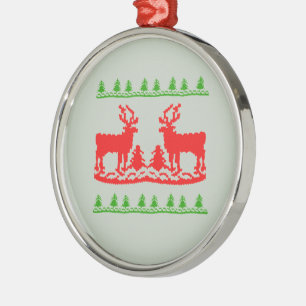 UGLY CHRISTMAS SWEATER -.png Metal Ornament