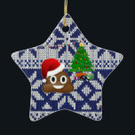 ugly Christmas sweater poop emoji Ceramic Ornament<br><div class="desc">"ugly Christmas sweater poop emoji ", "ugly Christmas sweater poo emoji", "christmas poo emoji", "christmas poop emoji", "santa claus poop", "santa claus poo", "santa poop", "santa poo""ugly Christmas""Christmas emoji" "xmas poop emoji" , poop emoji, poo emoji, , ugly xmas, emoji, funny christmas , ugly Christmas sweater, funny xmas, blue Christmas,...</div>