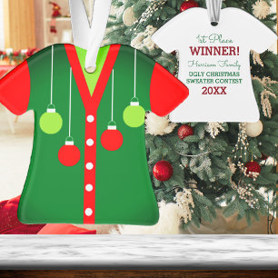 Ugly Christmas Sweater Prize Ornament