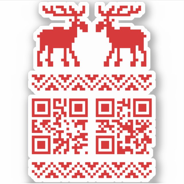 Ugly Christmas Sweater QR Code Happy New Year ! (Front)