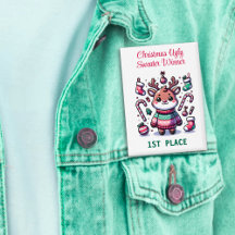 Ugly Christmas Sweater Reindeer Winner 1st Place