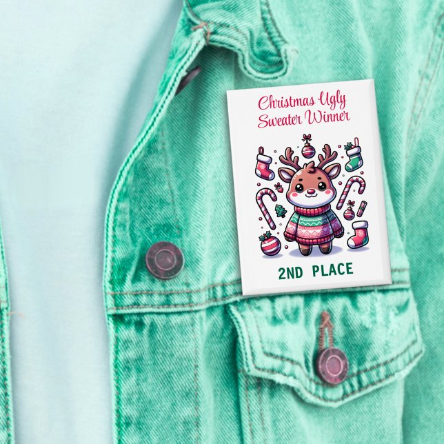 Ugly Christmas Sweater Reindeer Winner 2nd Place (Creator Uploaded)