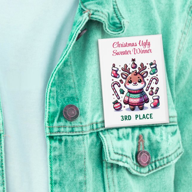 Ugly Christmas Sweater Reindeer Winner 3rd Place (Creator Uploaded)