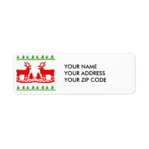 Ugly Christmas Sweater Return Address Label