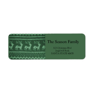 Ugly Christmas Sweater Return Address Label