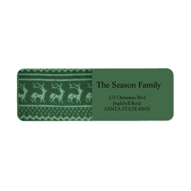 Ugly Christmas Sweater Return Address Label (Front)