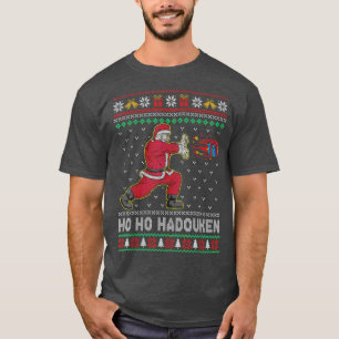 Ugly Christmas sweater Santa Ho Ho Hodouken Retro