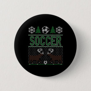 Ugly Christmas Sweater Soccer  6 Cm Round Badge
