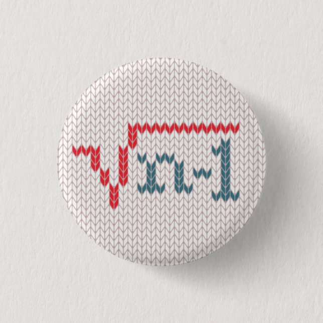 Ugly Christmas Sweater Stats Joke Button (Front)