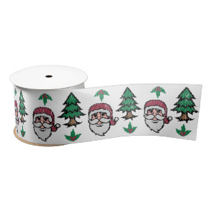 Ugly Christmas Sweater-Style Santa Thunder_Cove Satin Ribbon