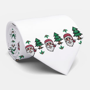 Ugly Christmas Sweater-Style Santa Thunder_Cove Tie