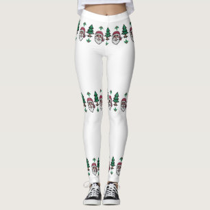 Ugly Christmas Sweater-Style Santas Thunder_Cove Leggings