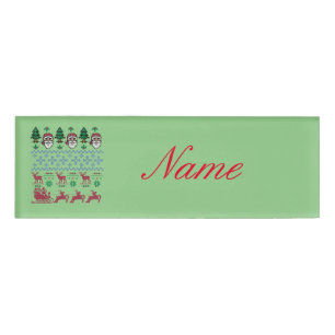Ugly Christmas Sweater-Style Thunder_Cove Name Tag