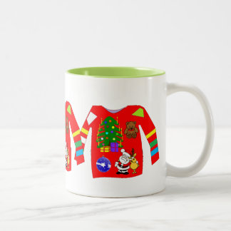 Ugly Christmas Sweater Two-Tone Coffee Mug