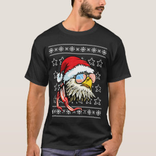Ugly christmas sweater usa flag bald eagle
