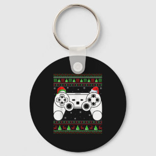 Ugly Christmas Sweater Video Game Controller Xmas Key Ring
